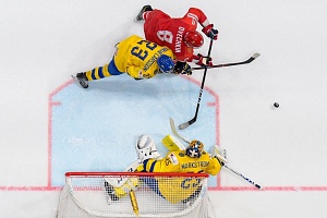 В матче ЧМ по хоккею Россия победила Швецию